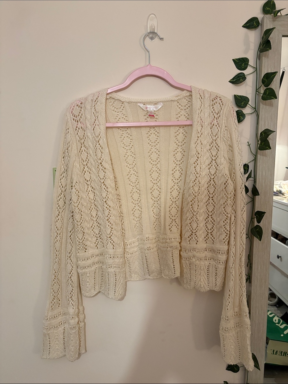 No Boundaries Cream Open-Knit Lace Cardigan